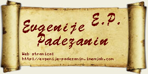 Evgenije Padežanin vizit kartica